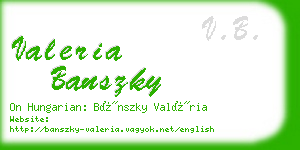 valeria banszky business card